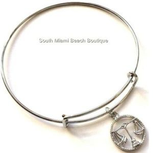 Law Charm Bracelet Lawyer Attorney Paralegal Gift Scales SilverTone Libra Zodiac